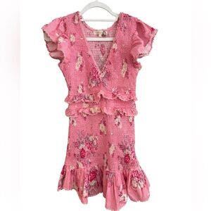 LoveShackFancy Pink Floral Ruffle Dress ❌SOLD❌